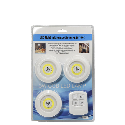 LED Wall Lights (3 Piece) w/ remote