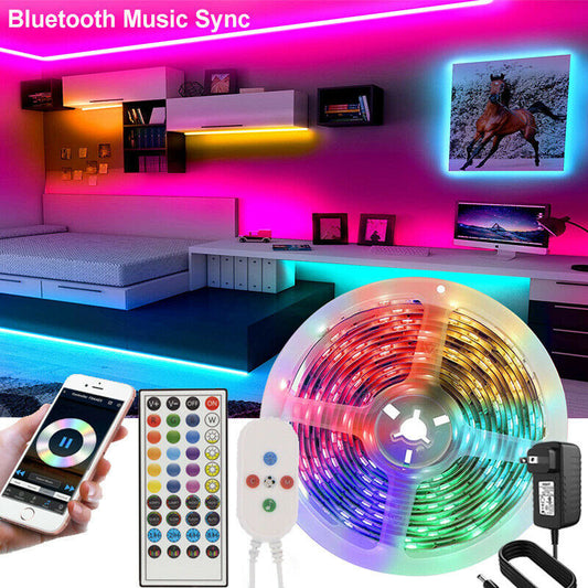 LED Strip Lights RGB Bluetooth Room Light Color Changing with Remote