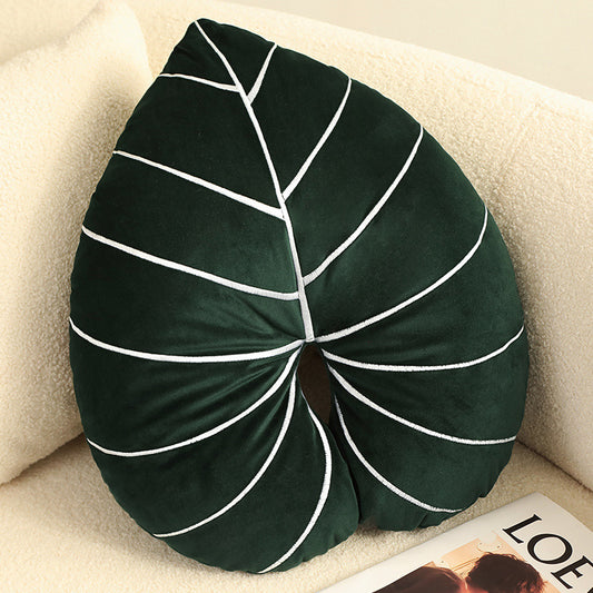 Philodendron Monstera Leaf Pillow